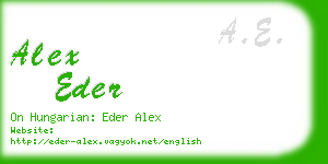 alex eder business card